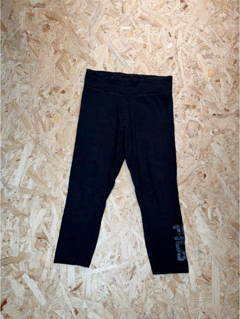 Fila Leggings Womens Large Black Cropped Capri Activewear Athletic Pants